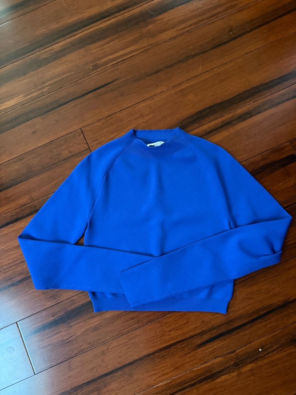 XS COS Cobalt Blue Cropped  Top